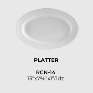 CLINTON ROLLED EDGE DINNERWARE (RCN-14 Oval Platter)
