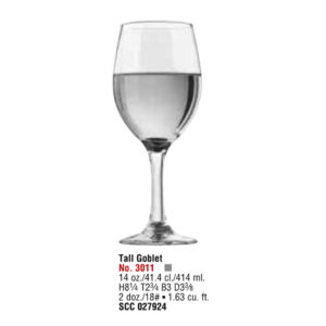 PERCEPTION STEMWARE 3011 Tall Goblet, 14 oz 2 dz