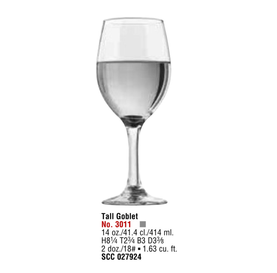 PERCEPTION STEMWARE 3011 Tall Goblet, 14 oz 2 dz